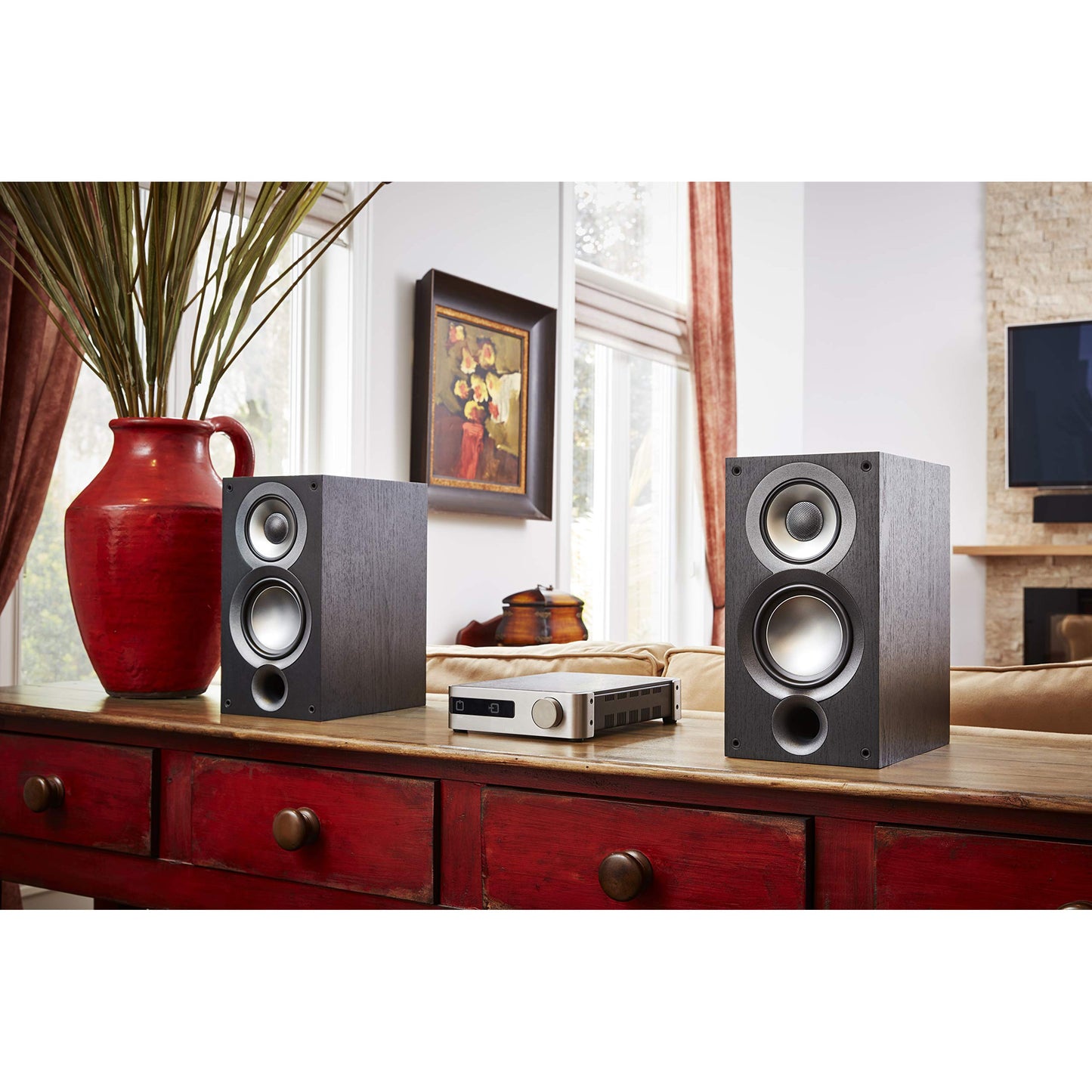 ELAC Uni-Fi 2.0 UB52 Bookshelf Speakers (Pair), Black (UB52-BK)