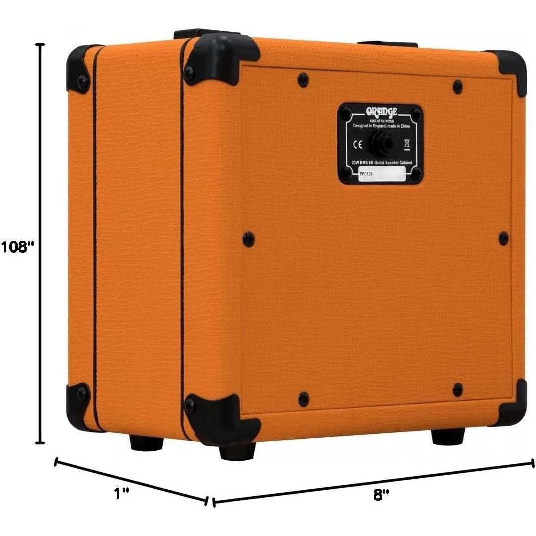 Orange PPC108 1x8" Closed Back Speaker Cabinet, Orange