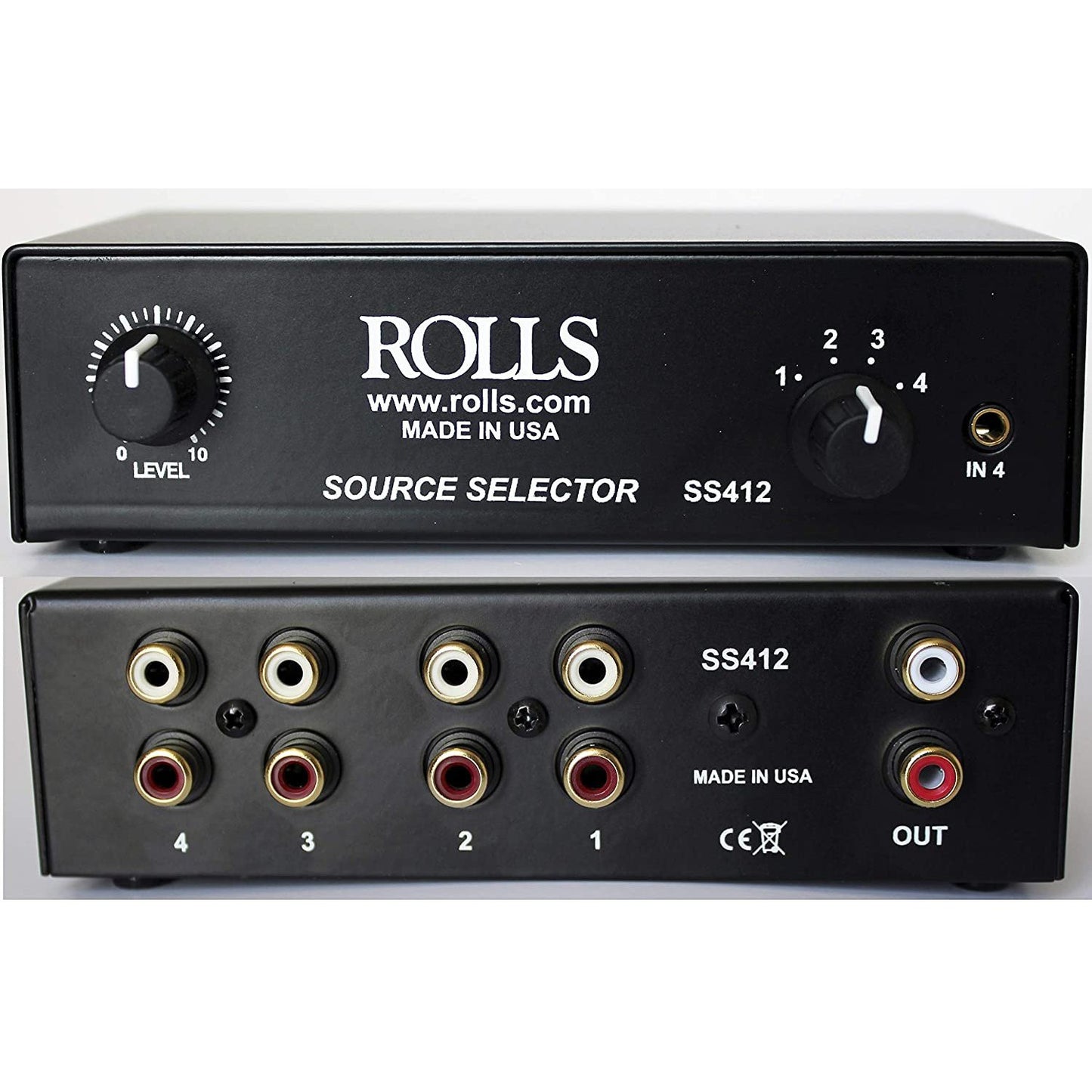 rolls, 4 A-B Box, 5.5" w x 3.1" d x 1.6" h (SS412), Black