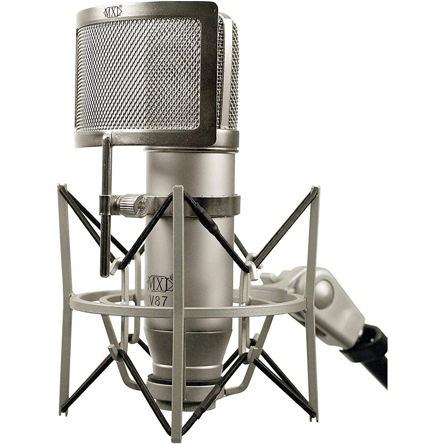 MXL V87 Low-Noise Condenser Microphone with Pop Filter and Low-Profile Shockmount