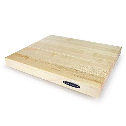 IsoAcoustics Delos Turntable Isolation Butcher Block Series: 1815M1 (18" W x 15" D x 1.75" H) Maple