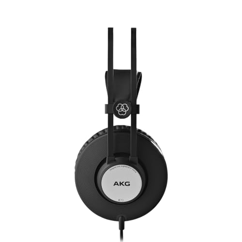 AKG Pro Audio K72 Over-Ear, Closed-Back, High-Sensitivity, High Output 40mm drivers, Studio Professional Headphone. Also Great for Portable Devices. Black.