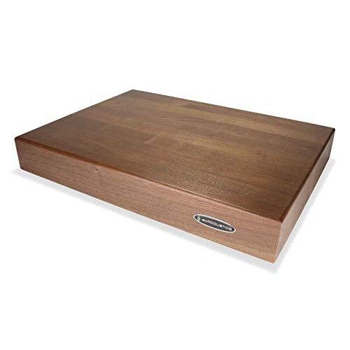 IsoAcoustics Delos Turntable Isolation Butcher Block Series: 2216W2 (22" W x 16" D x 3" H) Walnut