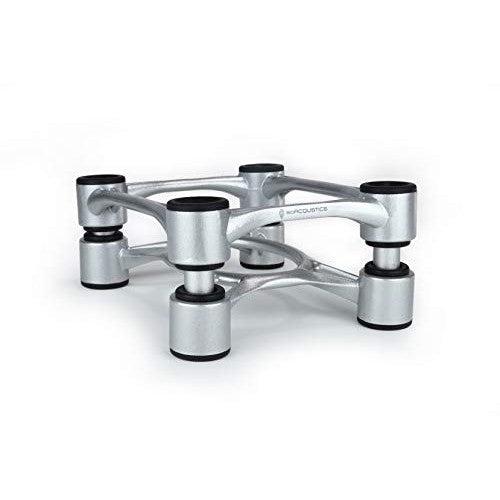 IsoAcoustics Aperta Series Isolation Speaker Stands with Tilt Adjustment: Aperta (6.1" x 7.5") Silver Pair