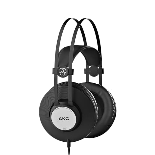 AKG Pro Audio K72 Over-Ear, Closed-Back, High-Sensitivity, High Output 40mm drivers, Studio Professional Headphone. Also Great for Portable Devices. Black.