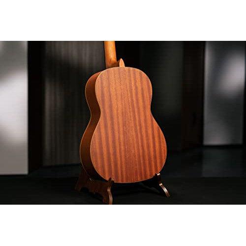 Ortega Guitars 6 Family Series Size Nylon String Classical Guitar w/Bag, Right, Cedar Top-Natural-Satin, Full - Slim Neck (R122SN)