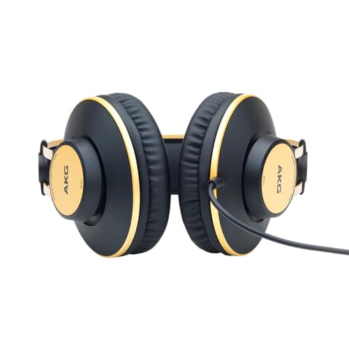 AKG Pro Audio K92 Over-Ear, Closed-Back, Studio Headphones, Matte Black and Gold