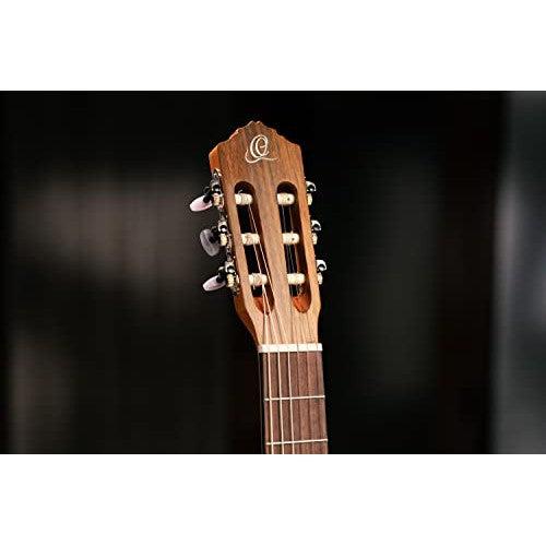 Ortega Guitars 6 String Family Series Full Size Nylon Classical Guitar w/Bag, Right, Cedar Top-Natural-Satin, (R122)