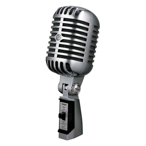 Shure 55SH Series II Iconic Microphone - Vintage Style, Rich Sound Quality, Rugged Construction, Shock-Mounted Noise Reduction for Vocals & Instruments-Perfect for Live Performances & Studio Recording