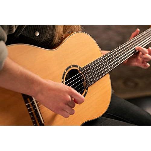 Ortega Guitars 6 Family Series Size Nylon String Classical Guitar w/Bag, Right, Cedar Top-Natural-Satin, Full - Slim Neck (R122SN)