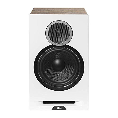 ELAC Debut Reference B6.2 Bookshelf Speakers - (Pair) White Baffle, Oak Cabinet