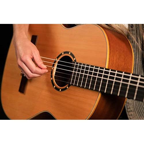 Ortega Guitars 6 Family Series Size Nylon String Classical Guitar w/Bag, Right, Cedar Top-Natural-Satin, Full - Slim Neck (R122SN)