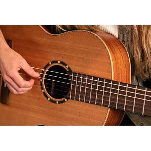 Ortega Guitars 6 String Family Series Full Size Nylon Classical Guitar w/Bag, Right, Cedar Top-Natural-Satin, (R122)