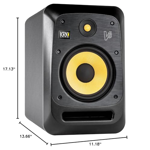 KRK V8 Series 4 8" 2-Way Powered Studio Reference Monitor, Black