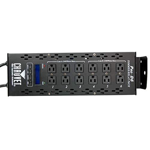 CHAUVET DJ Pro-D6 DMX-512 Dimmer/Switch Pack (6-Channel) | LED Light Controllers, BLACK