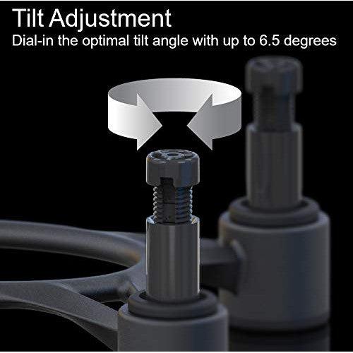 IsoAcoustics Aperta Series Isolation Speaker Stands with Tilt Adjustment: Aperta (6.1" x 7.5") Silver Pair