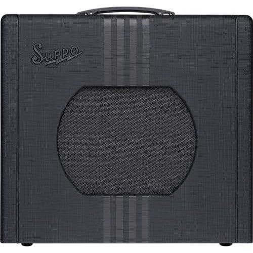 Supro 1820RBB Delta King 10 5W 1x10-Inch Tube Poplar Cabinet Design Guitar Combo Amp with 12AX7 Tube Preamp and a FET-Driven Boost Function (Black and Black)