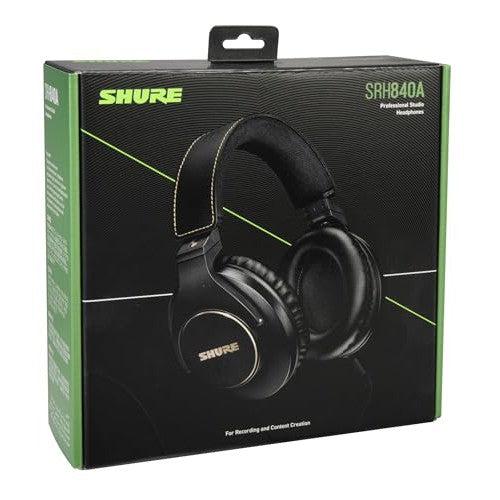 Shure SRH840A Over-Ear Wired Headphones for Critical Listening & Monitoring, Professional Headset, Tailored Frequency Response, Superior Detailed Sound, Adjustable & Collapsible Design - 2022 Version