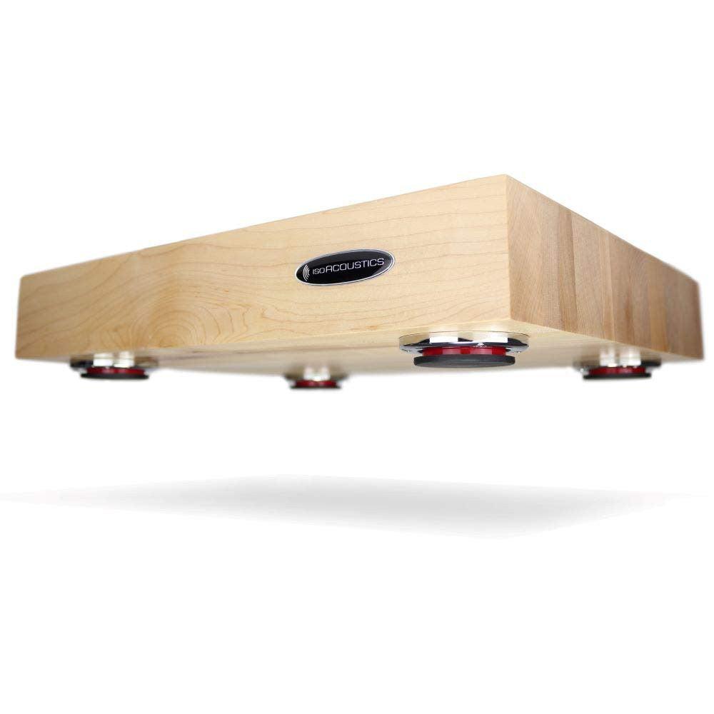 IsoAcoustics Delos Turntable Isolation Butcher Block Series: 1815M2 (18" W x 15" D x 3" H) Maple