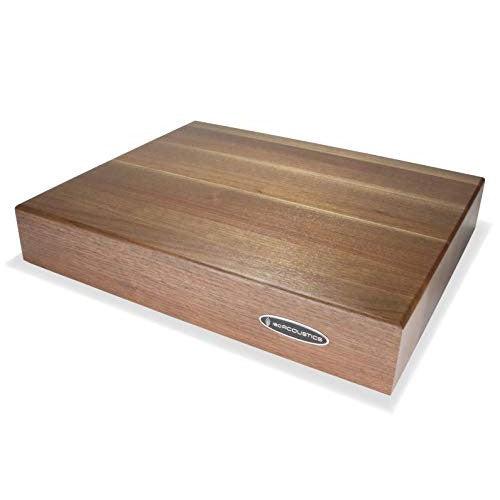 IsoAcoustics Delos Turntable Isolation Butcher Block Series: 1815W2 (18" W x 15" D x 3" H) Walnut