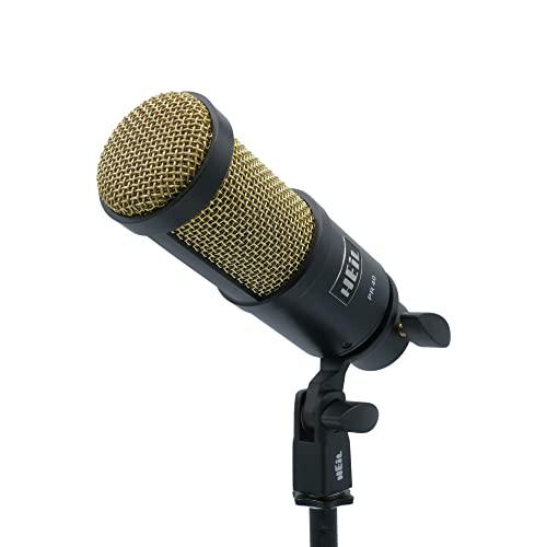 Heil PR 40 Dynamic Microphone for Streaming, Podcast, Recording, and Broadcast, XLR Microphone for Live Music, Wide Frequency Response, Smooth Sound, Superior Rear Noise Rejection - Black & Gold