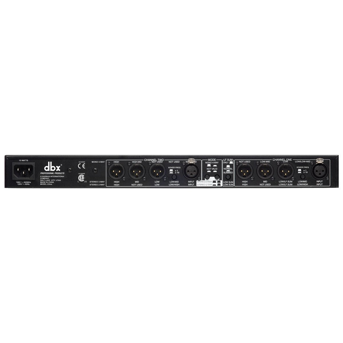 dbx 234xs Stereo 2-Way, Mono 4-Way Crossover with XLR Connectors