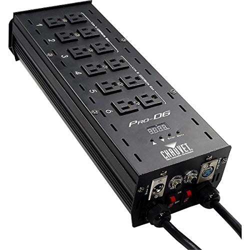 CHAUVET DJ Pro-D6 DMX-512 Dimmer/Switch Pack (6-Channel) | LED Light Controllers, BLACK