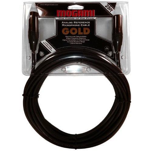 Mogami GOLD STUDIO-25 XLR Microphone Cable, XLR-Female to XLR-Male, 3-Pin, Gold Contacts, Straight Connectors, 25 Foot