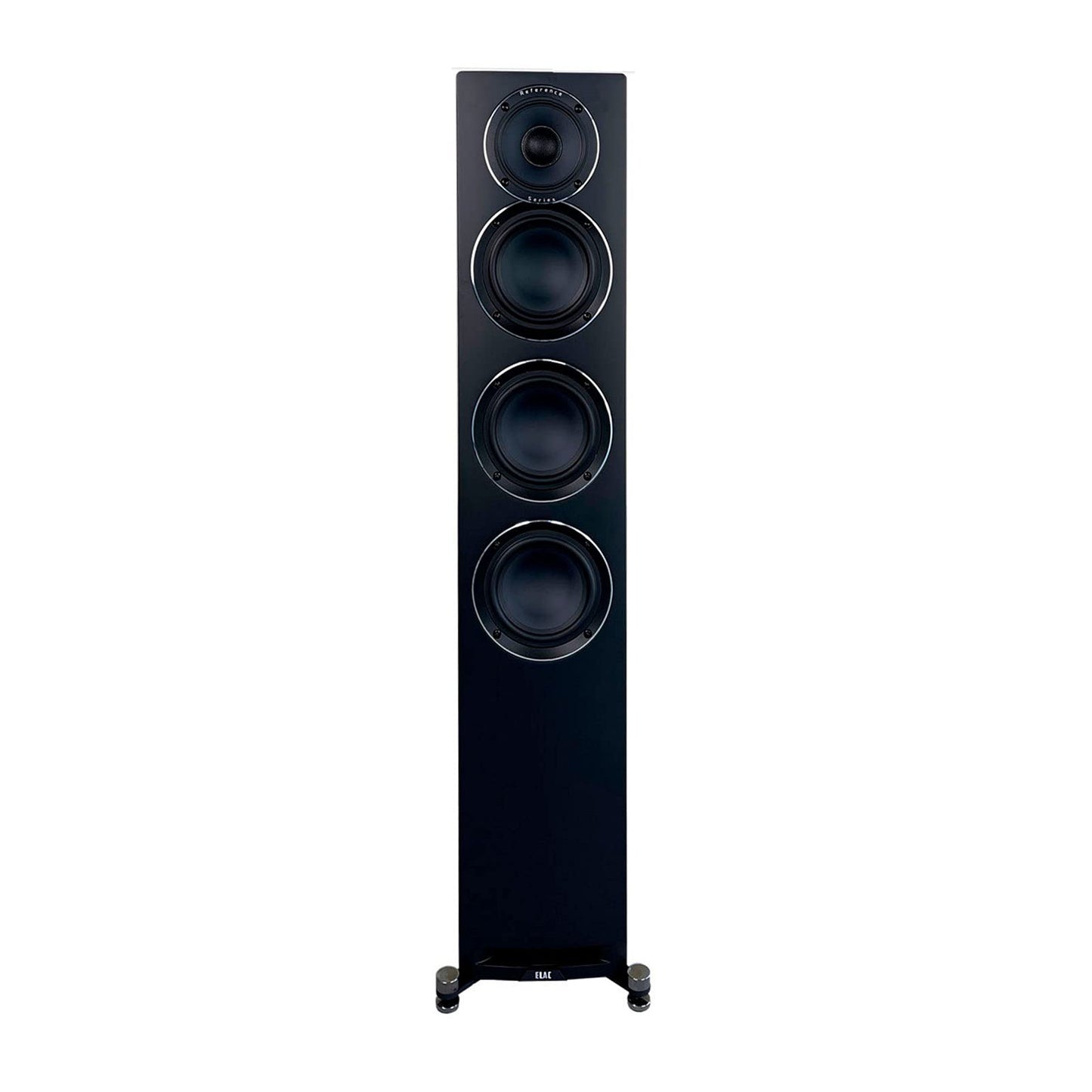 ELAC Uni-Fi Reference 3-Way 5-1/4" Floor Standing Speaker, Oak or Walnut Tower Speaker for Home Theater and Stereo System, Black Baffle with Walnut Sides