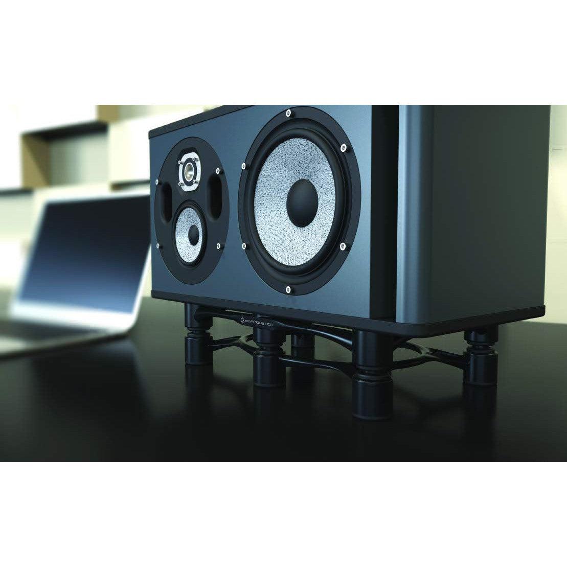 IsoAcoustics Aperta Series Isolation Speaker Stands with Tilt Adjustment: Aperta300 (11.8" x 7.9") Black (Single)