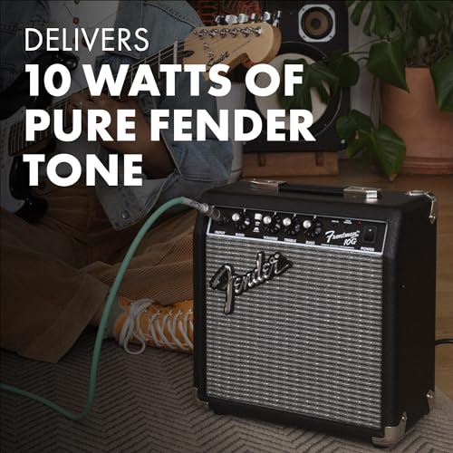 Fender Frontman 10G Guitar Amp, 10 Watts, with 2-Year Warranty, 6 Inch Fender Special Design Speaker, 5.75Dx10.25Wx11H Inches