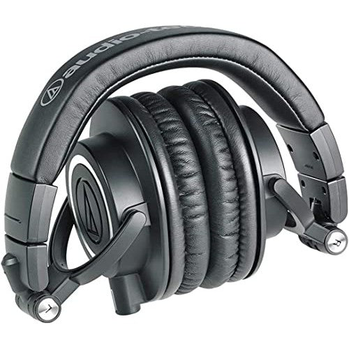 Audio-Technica ATH-M50X Professional Studio Monitor Headphones, Black, Professional Grade, Critically Acclaimed, with Detachable Cable