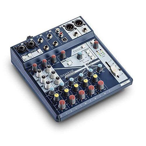 Soundcraft Notepad-8FX Small-format Analog Eight-Channel Mixing Console with USB I/O and Lexicon Effects (5085984US),Blue