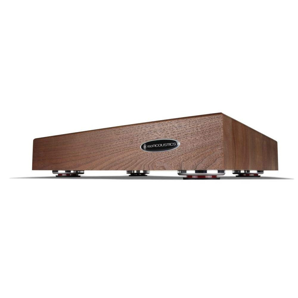 IsoAcoustics Delos Turntable Isolation Butcher Block Series: 1815W2 (18" W x 15" D x 3" H) Walnut