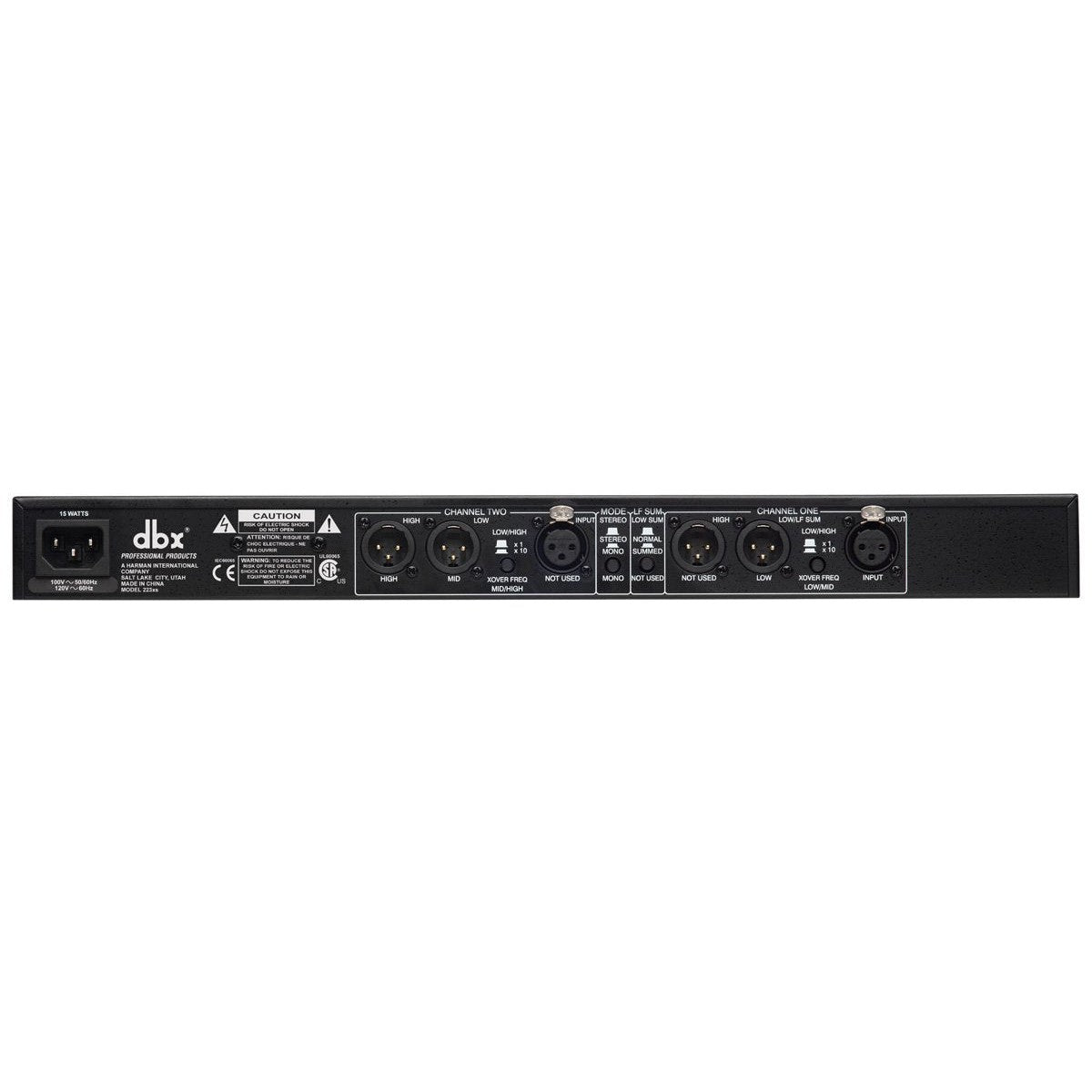 dbx 223xs Stereo 2-Way, Mono 3-Way Crossover with XLR Connectors