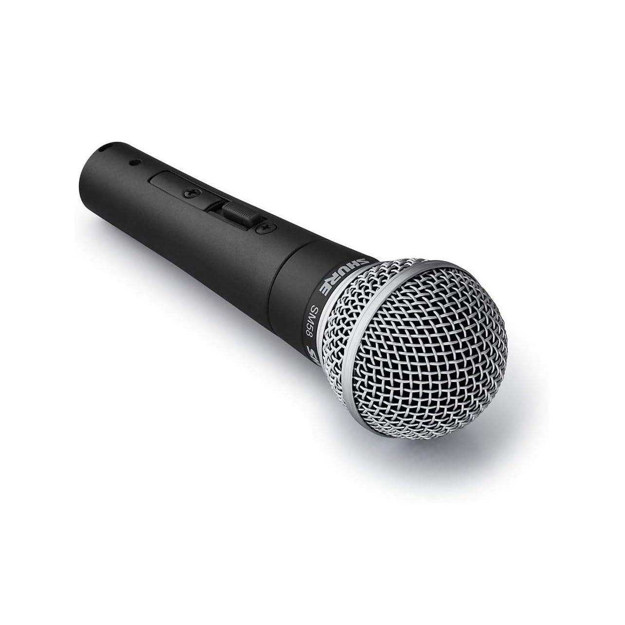 Shure SM58S Cardioid Dynamic Vocal Microphone with On/Off Switch, Pneumatic Shock Mount, Spherical Mesh Grille with Built-in Pop Filter, A25D Mic Clip, Storage Bag, 3-pin XLR Connector