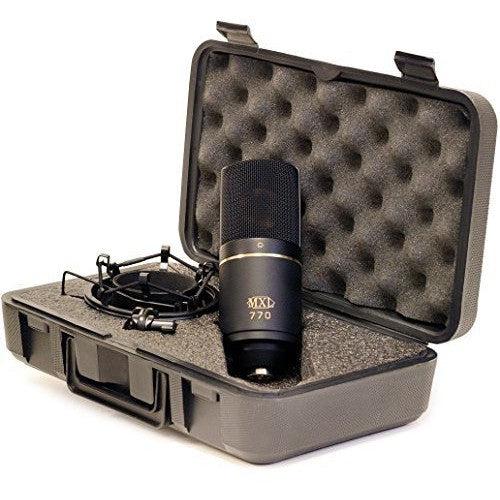 MXL 770 Condenser Microphone for Podcasting, Singing, Home Studio Recording, Gaming & Streaming | XLR | Large Diaphragm | Cardiod (Black)