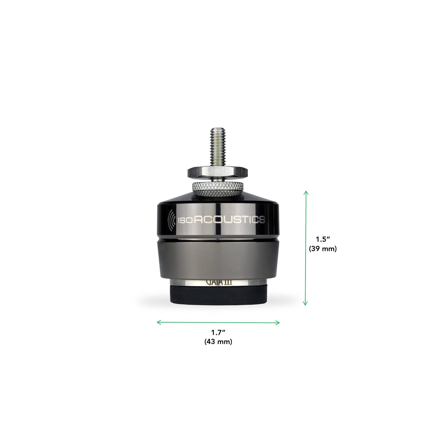 IsoAcoustics Gaia Series Isolation Feet for Speakers & Subwoofers (Gaia III, 70 lb max) – Set of 4