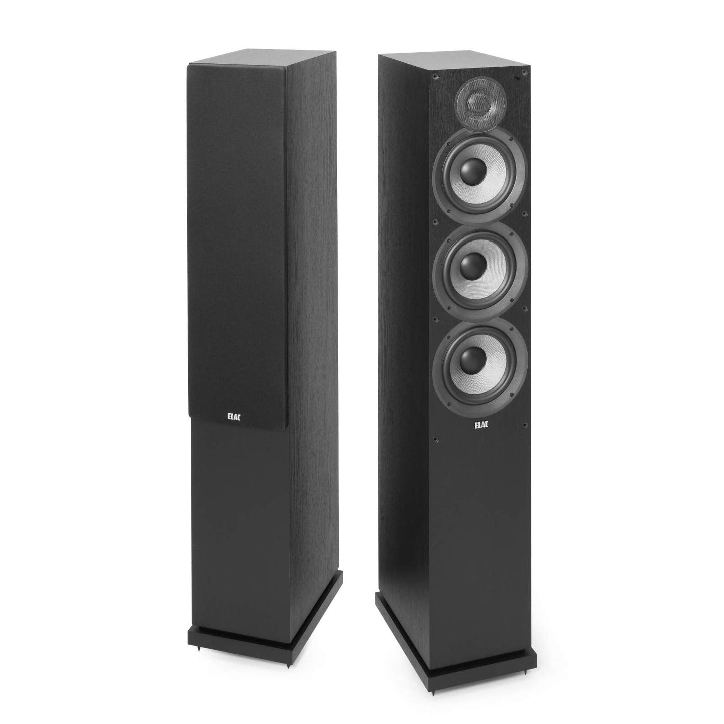 ELAC Debut 2.0 F6.2 Floorstanding Speaker, Black (Each) - 1” Cloth Dome Tweeter & Triple 6.5” Aramid Fiber Woofers - 3-Way Bass Reflex - Up to 35,000 Hz Response