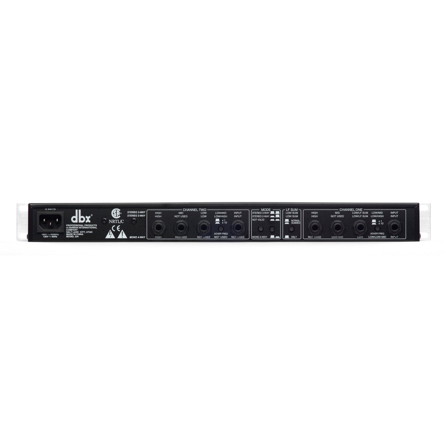 dbx 234s Stereo 2-Way, Mono 4-Way Crossover