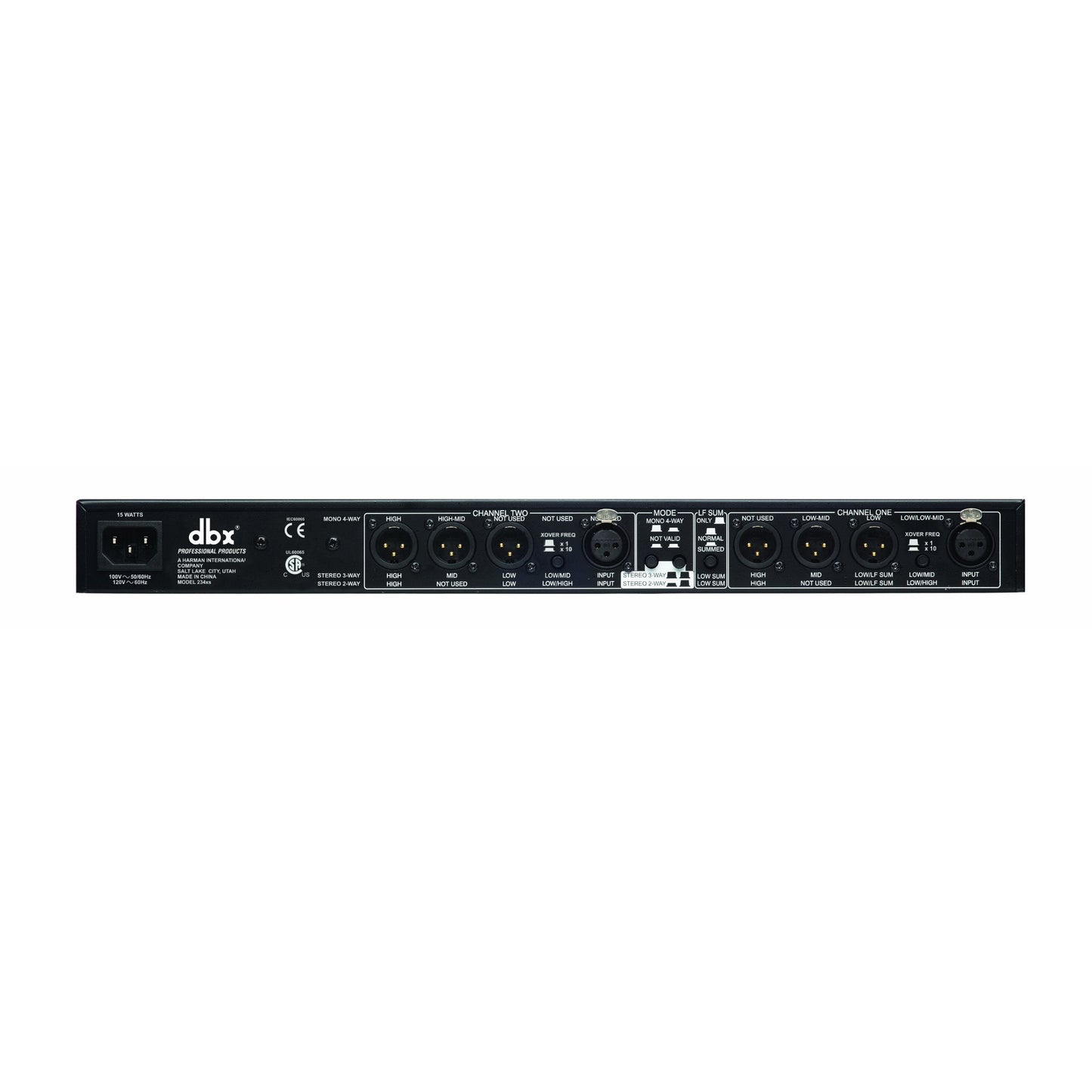 dbx 234xs Stereo 2-Way, Mono 4-Way Crossover with XLR Connectors