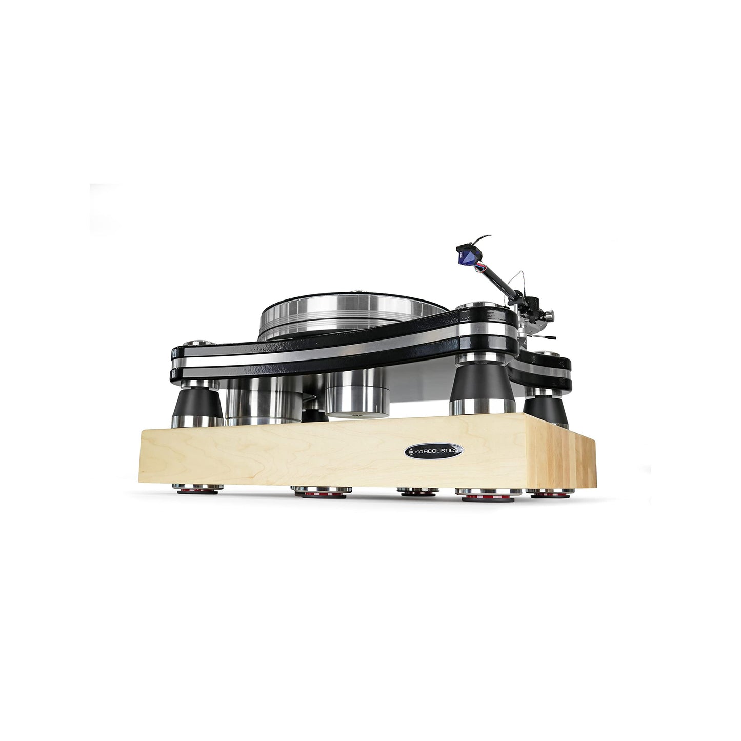 IsoAcoustics Delos Turntable Isolation Butcher Block Series: 1815M2 (18" W x 15" D x 3" H) Maple