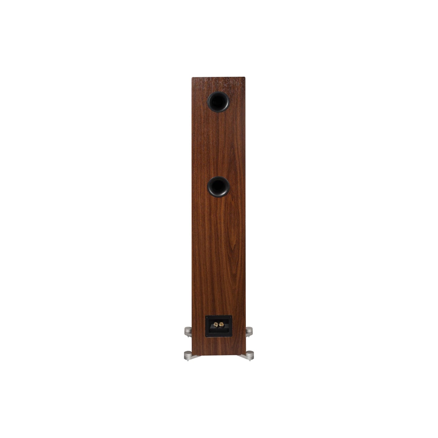 ELAC Debut Reference Floor Standing Speaker, Walnut or Oak Single Tower Speaker for Home Theater, Black Baffle with Walnut Sides