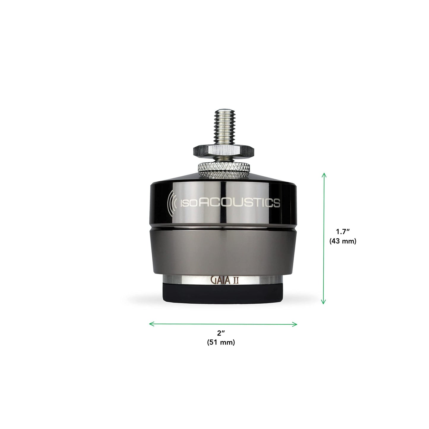 IsoAcoustics Gaia Series Isolation Feet for Speakers & Subwoofers (Gaia II, 120 lb max) – Set of 4