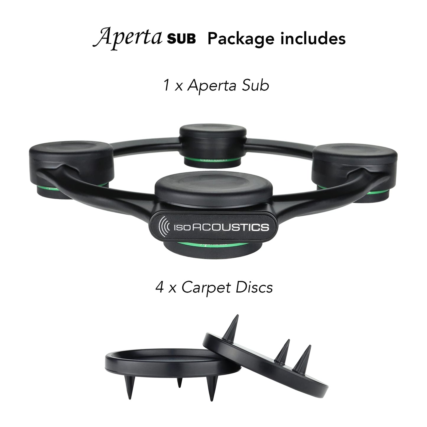 IsoAcoustics Subwoofer Isolation Stand: Aperta Sub (10.5" W x 11.5” D)