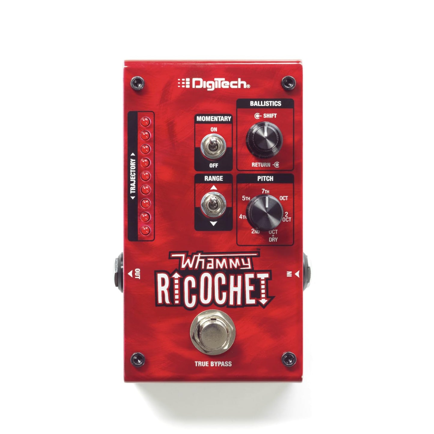 DigiTech Mini Pitch Acoustic Guitar Effect Pedal, Red (Whammy Ricochet)