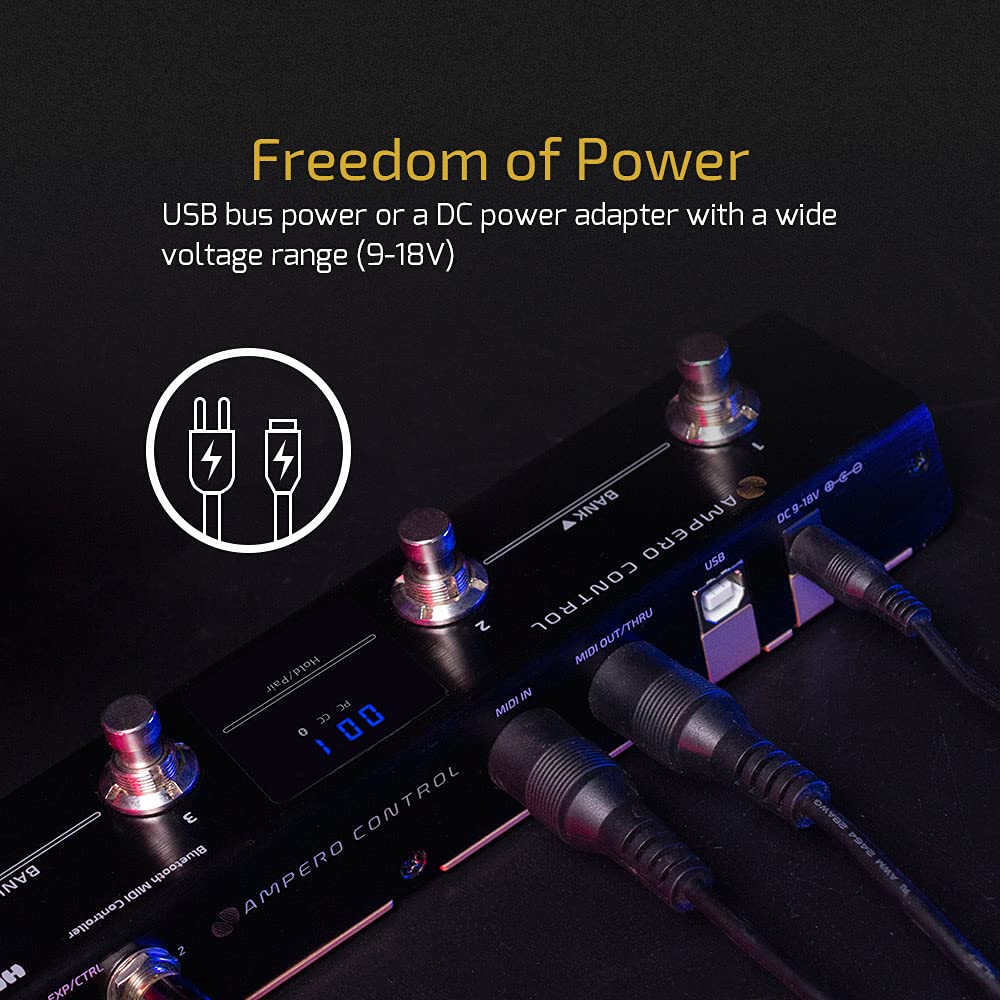 midi pedal bluetooth HOTONE MIDI Foot Controller Pedal Bluetooth Ampero Control 4 Button – SDS AUDIOS