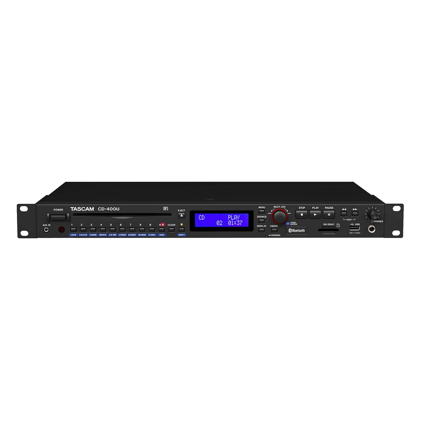 Tascam CD-400U Rackmount CD/Media Player with Bluetooth Wireless and AM/FM Receiver