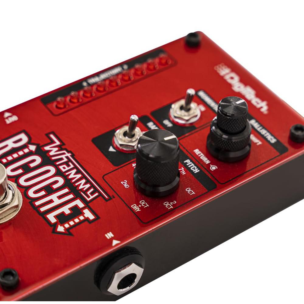 DigiTech Mini Pitch Acoustic Guitar Effect Pedal, Red (Whammy Ricochet)