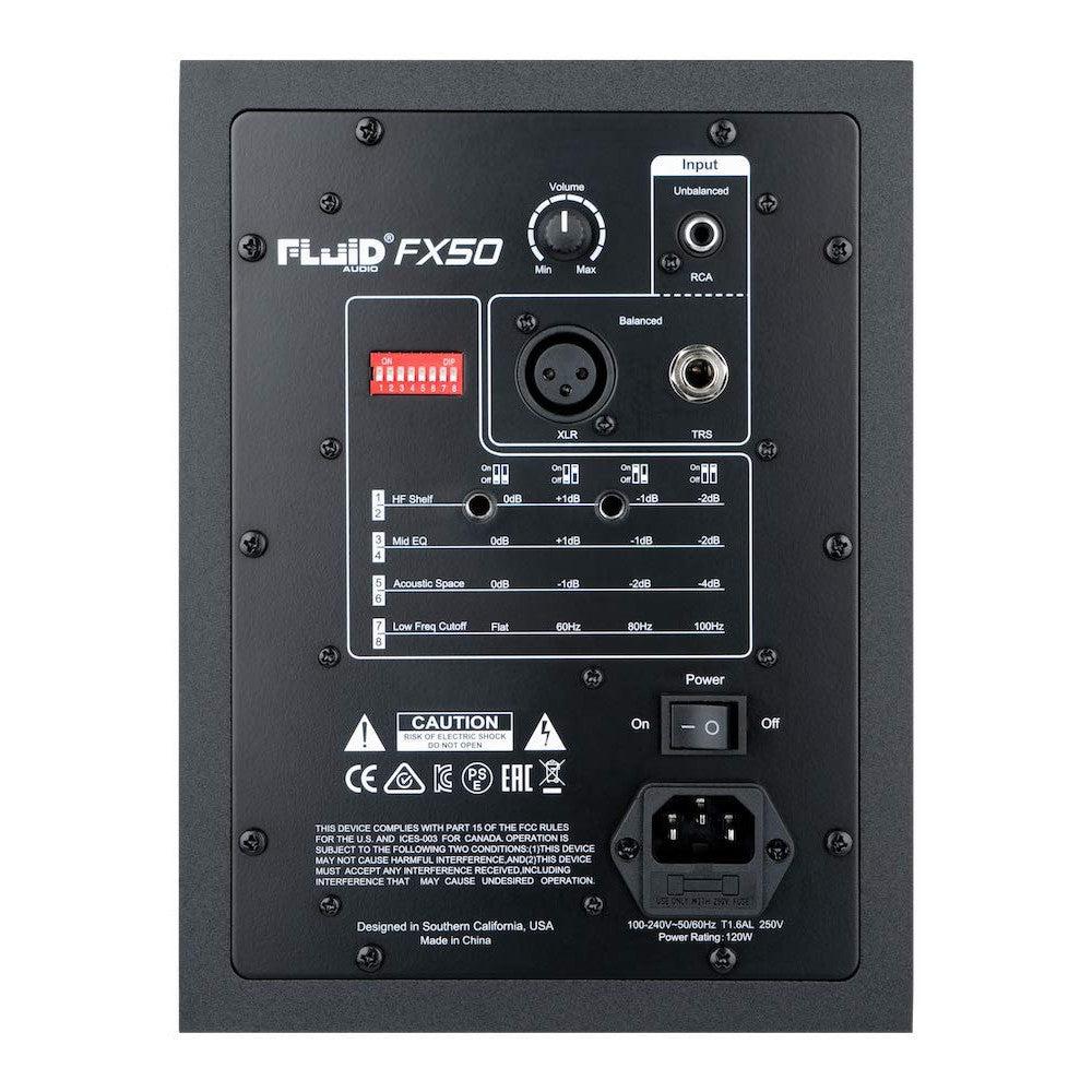 Fluid Audio FX50 : 5" Single Point Source Coax Reference Monitor, Bi-Amplified 90w 49Hz - 22kHz (+/-3db)